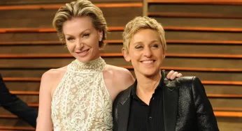 ELLEN DeGeNERES WISHES HER LOVER PORTIA DE ROSSI A HAPPY 12TH ANNIVERSARY.
