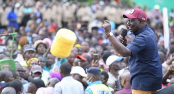 RUTO’S CAMPAIGN TRAIL HEADS TO KITUI COUNTY