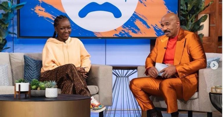 AMERICAN COMEDIAN STEVE HARVEY ADOPTS KENYAN INTERNET SANSATION ELSA MAJIMBO