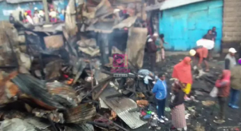“Deadly Fire in Kitui Village, Kamukunji: Six Dead, Over 16 Injured, and 50 Homes Destroyed”