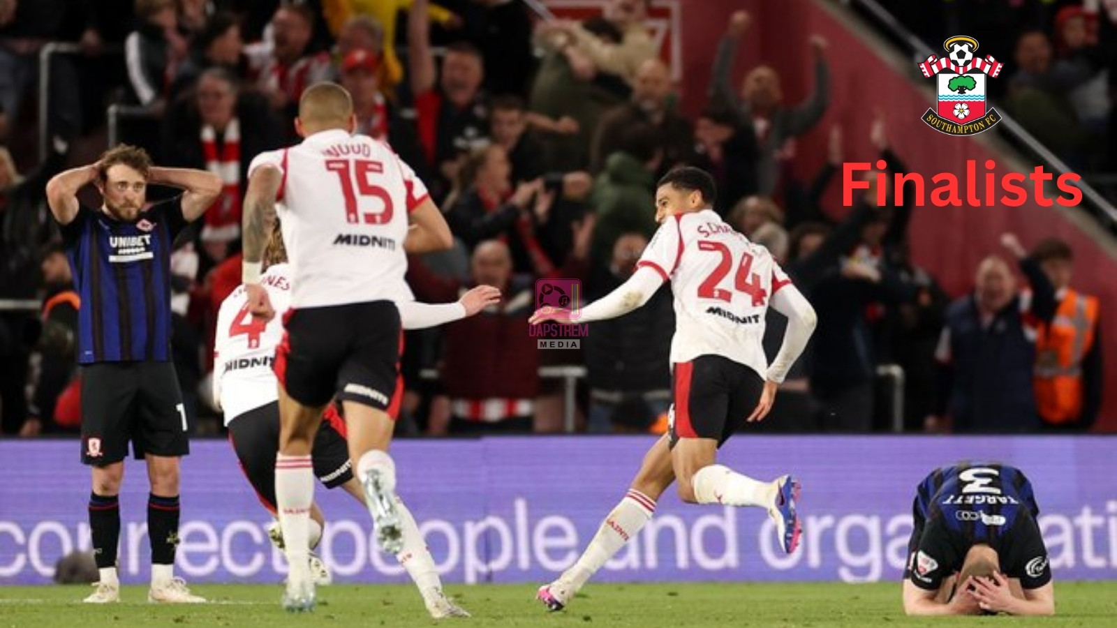 Southampton F.C. Edge Middlesbrough F.C. in Extra Time to Reach Championship Play-Off Final