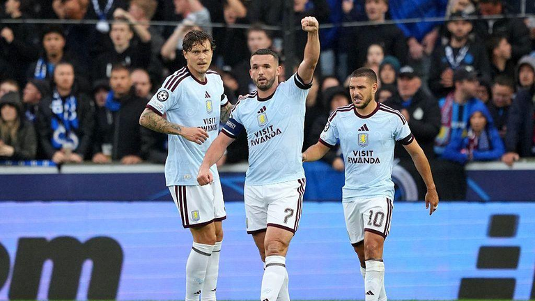 Club Brugge 2–3 Aston Villa: Three first-half goals nearly undone as Unai Emery’s side withstand furious Belgian comeback