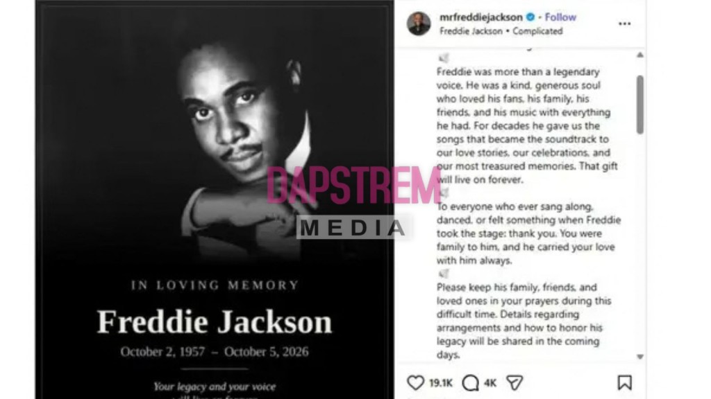Freddie Jackson Dies at 70 in Heartbreaking Loss